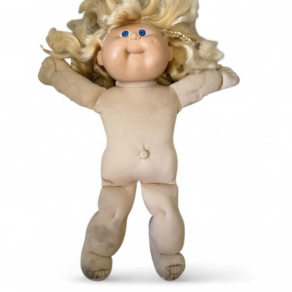 Vintage 1989 Cabbage Patch Kids Doll Xavier Roberts Rose Signature Blonde Blue